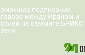 Возможное подписание договора между Ираном и Россией на саммите БРИКС в Казани