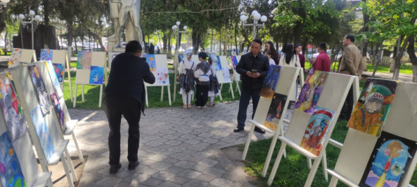 Выставка детских рисунков, посвящённая 65-й годовщине полёта человека в космос, прошла в Оше