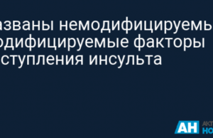 Названы немодифицируемые и модифицируемые факторы наступления инсульта