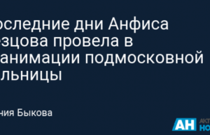 Последние дни спортсменка Анфиса Резцова провела в реанимации подмосковной больницы