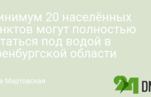 Минимум 20 населённых пунктов могут полностью остаться под водой в Оренбургской области