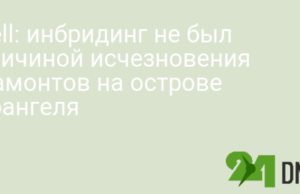 Cell: инбридинг не был причиной исчезновения мамонтов на острове Врангеля