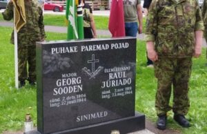 В центре эстонского города Йыхви открыт мемориал погибшим в 1944 году офицерам СС Соодену и Юриадо